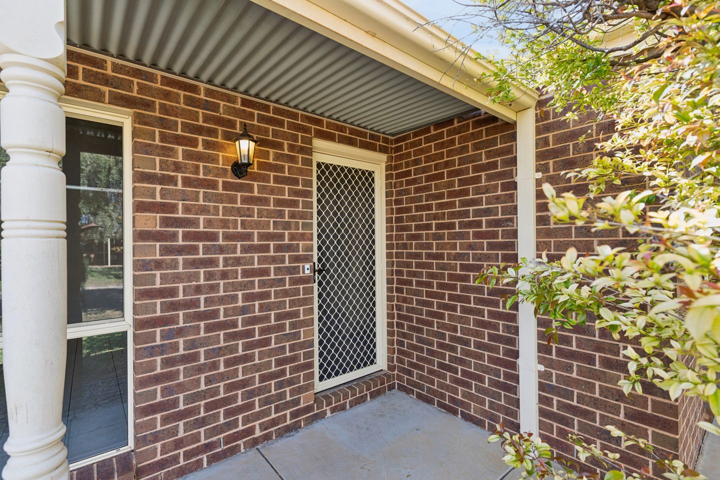 The sheltered front entry