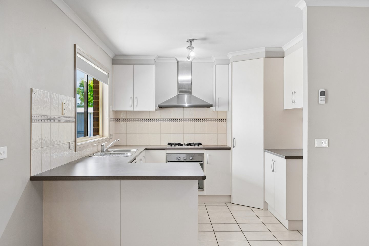 The kitchen and its bench space