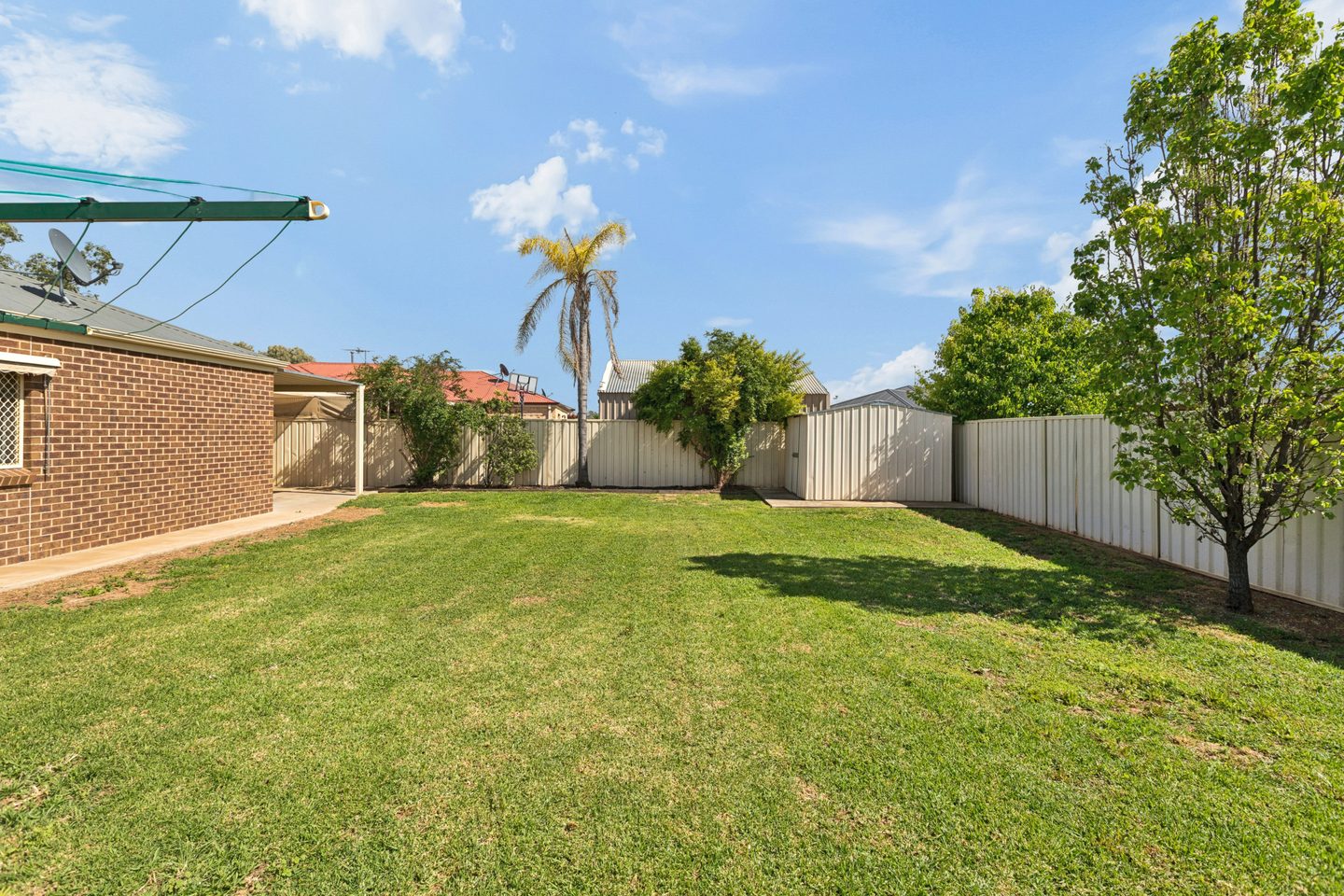 The rear lawn and garden